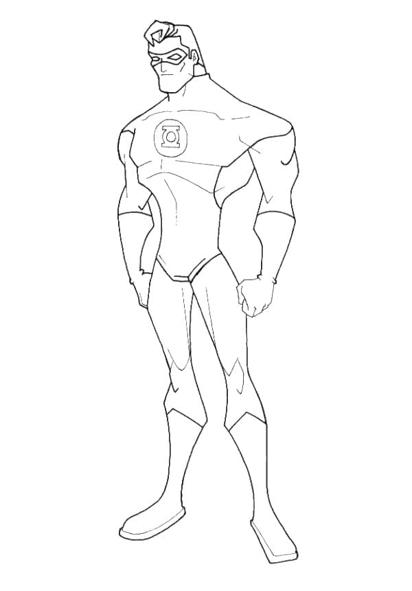 Desenho Imprimivel do Lanterna Verde Dc Comics para Colorear em Pdf e Pintar