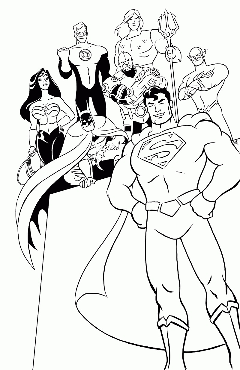 Download Desenho Pdf dos Super Heróis da Dc para Colorir e Pintar