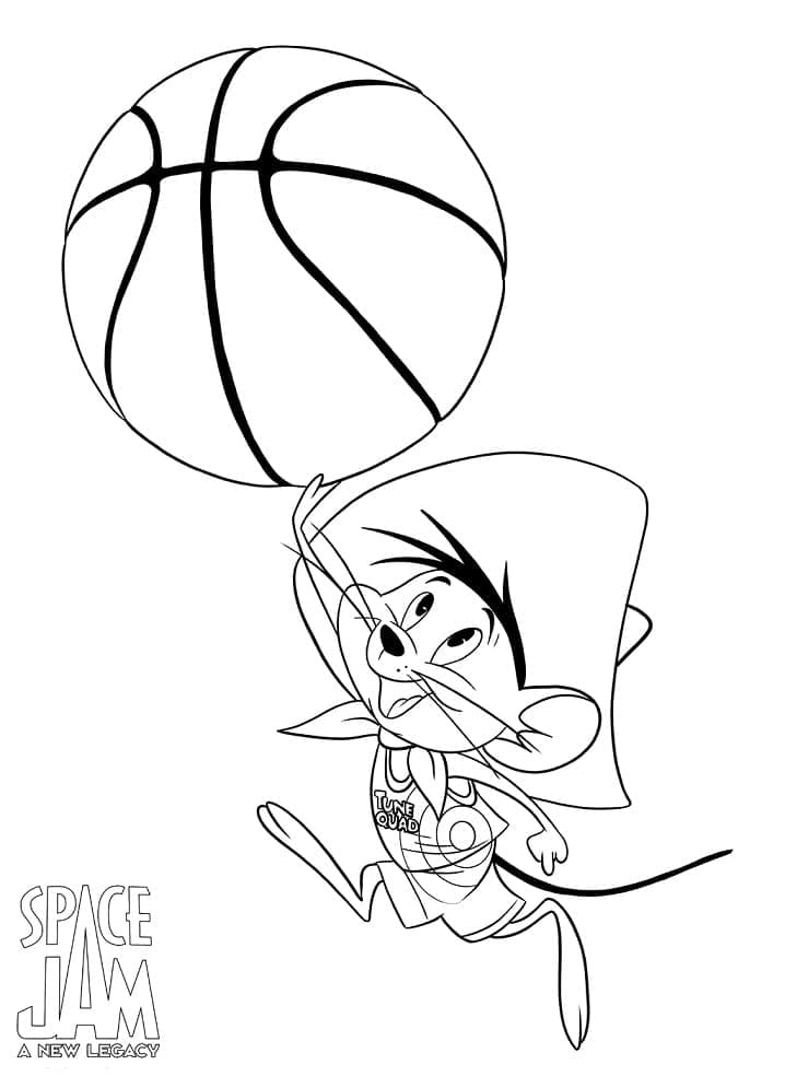 Desenho de Ligeirinho Space Jam para Colorir e Pintar