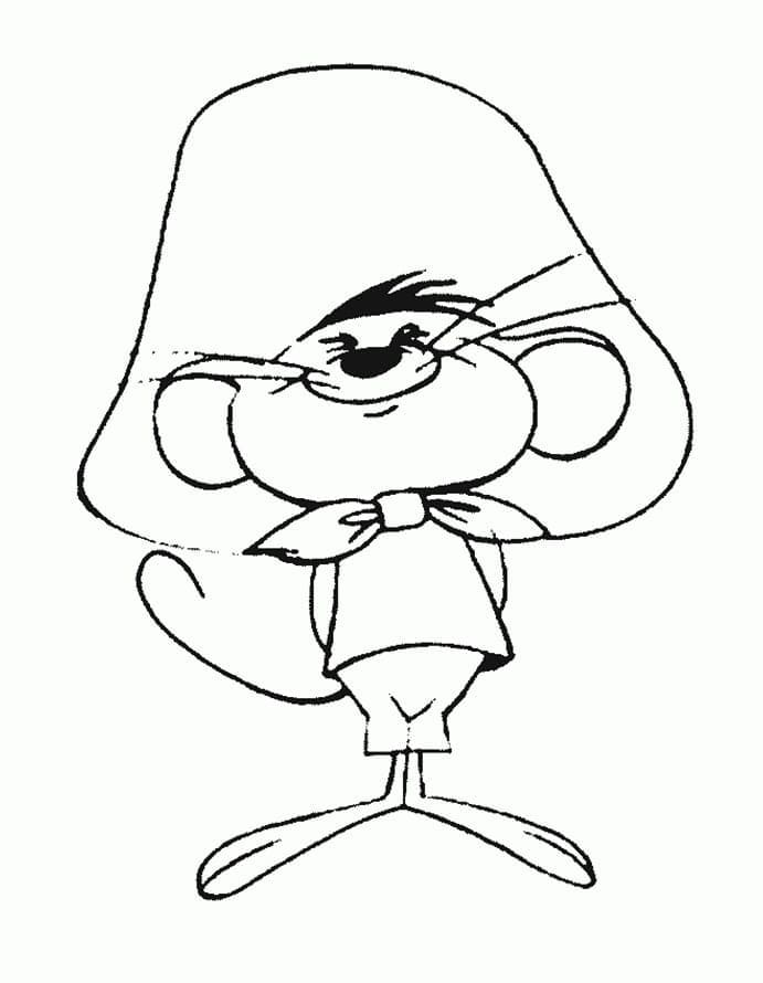 Desenho Looney Tunes Speedy Gonzales para Colorir e Pintar