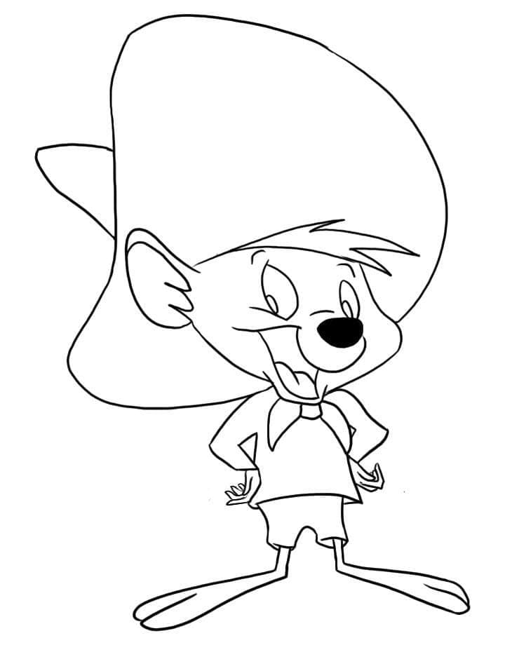 Desenho Speedy Gonzales 1 para Colorir e Pintar