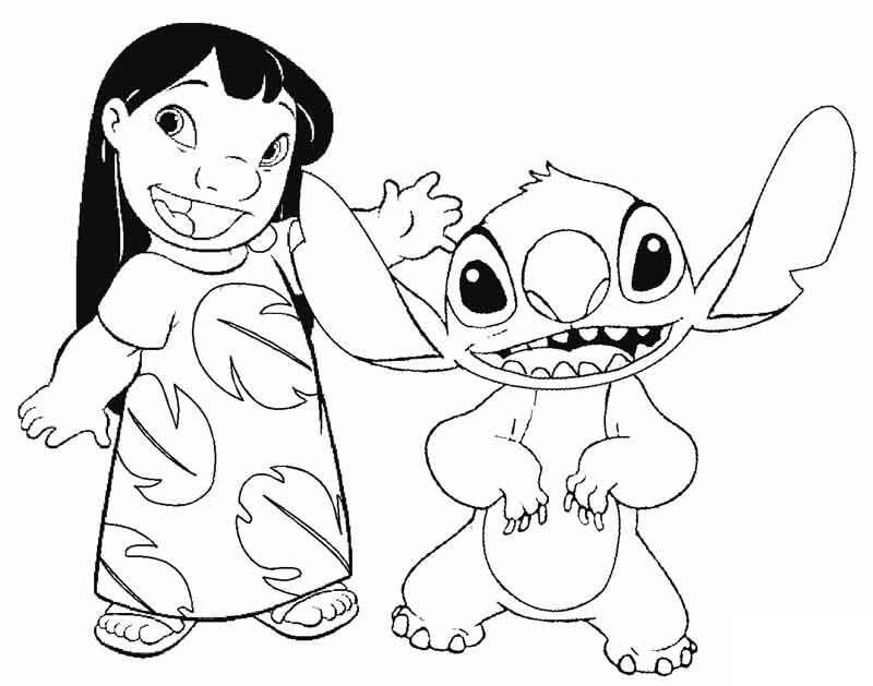 Baixar Desenho Pdf de Lilo e Stitch para Colorir e Pintar