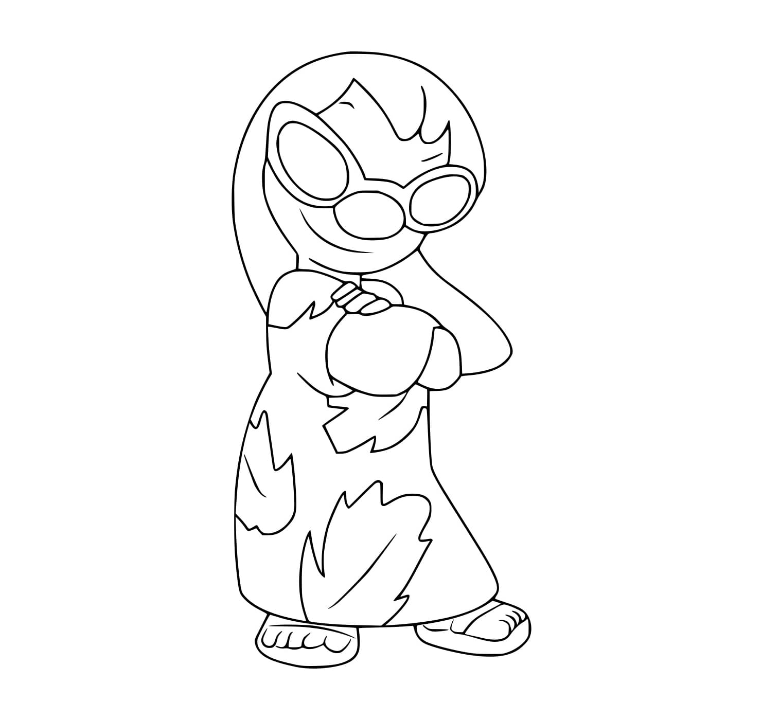 Desenho de Lilo com Óculos de Sol para Colorir e Pintar