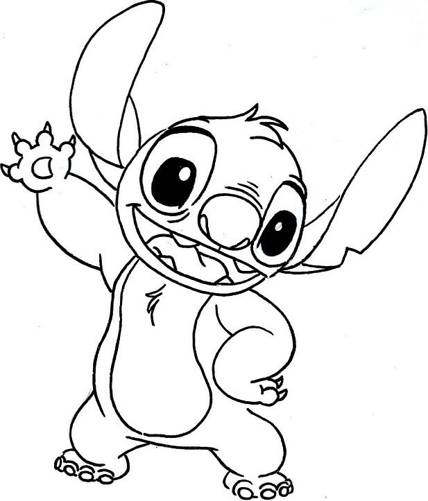 Desenho para Pintar de Stitch