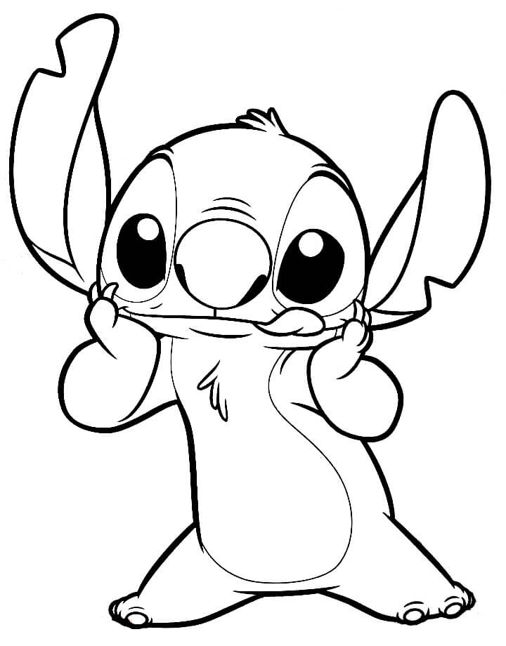 Desenho Stitch para Colorir e Pintar