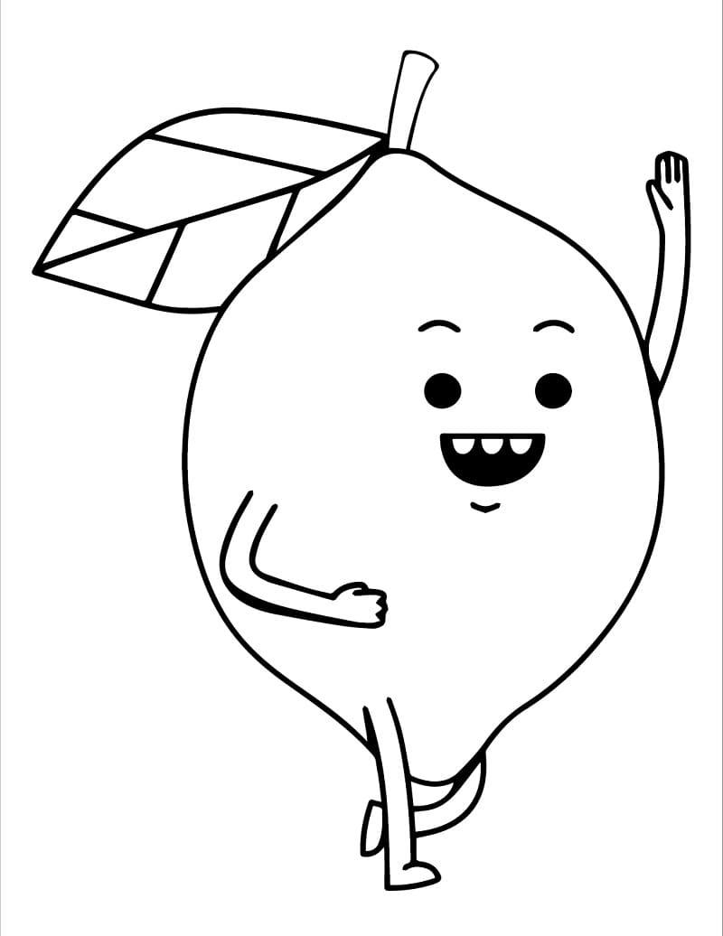 Desenho de Limão Animado para Colorir e Pintar