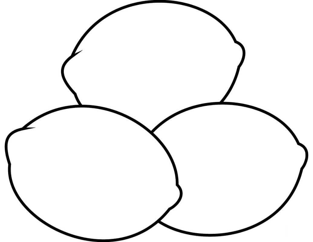 Desenho de Limão para Colorir Giz de Cera Pdf e Pintar