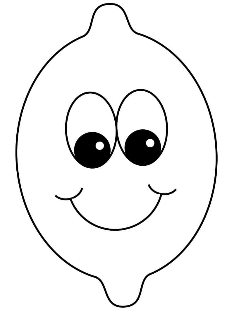 Desenho de Limão para Pintar Tinta Guache