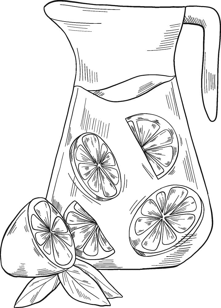 Desenho de Limonada para Colorir Fácil Pdf e Pintar