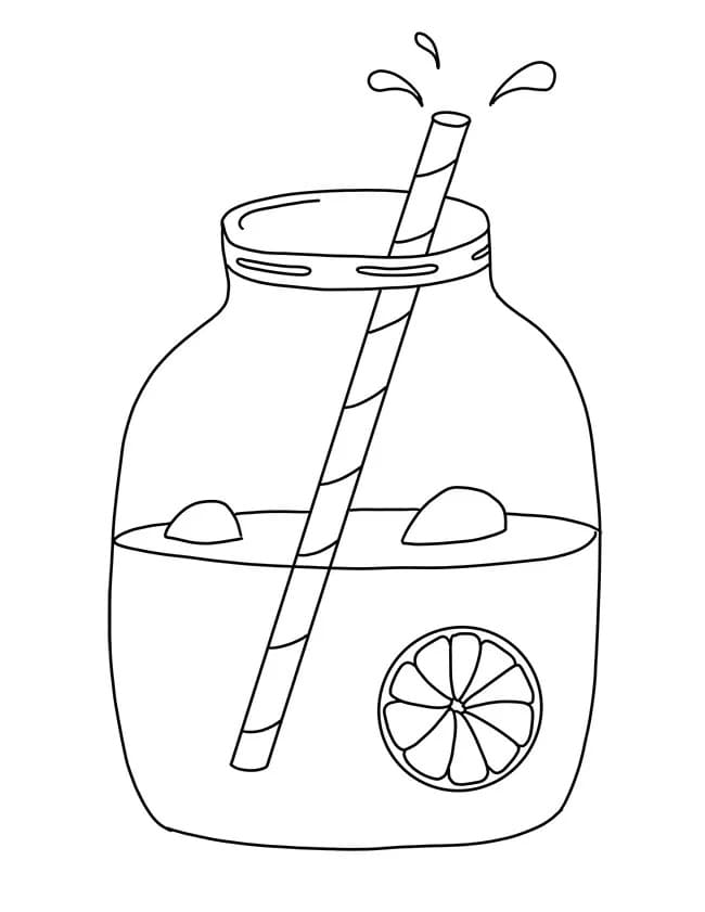 Desenho de Limonada para Imprimir e Colorir Grátis e Pintar