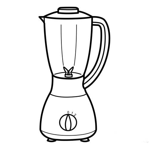 Desenho de Liquidificador para Colorir e Pintar