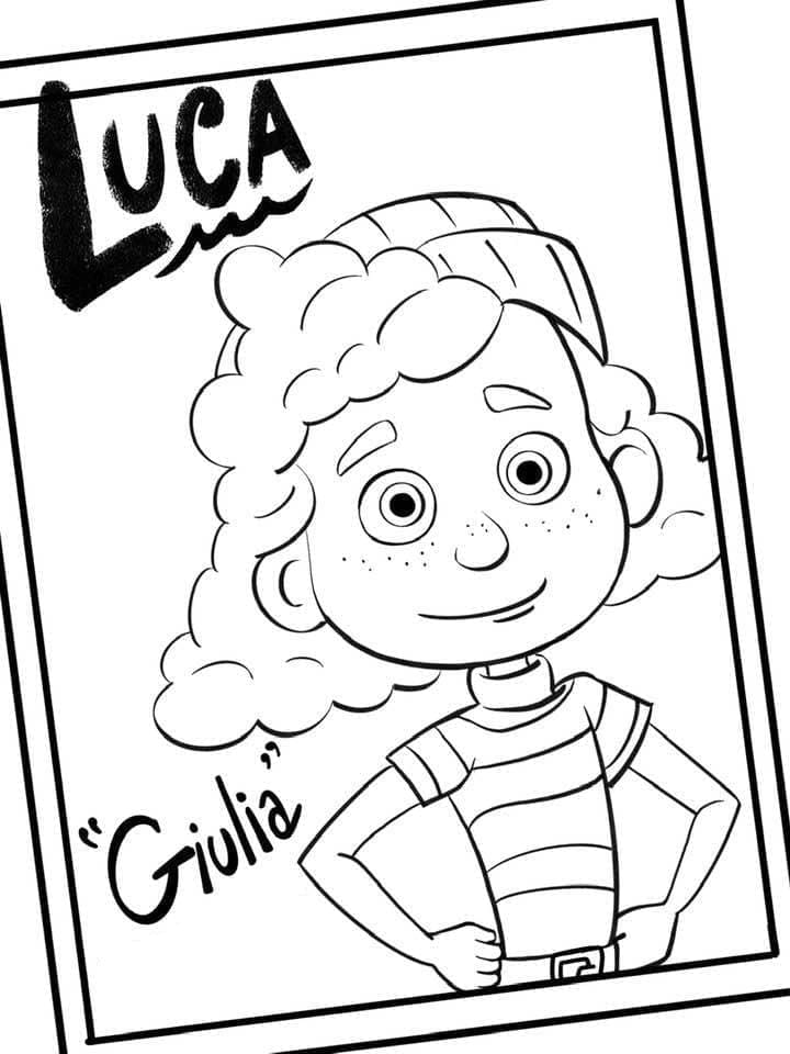 Desenho Giulia de Luca para Colorir e Pintar