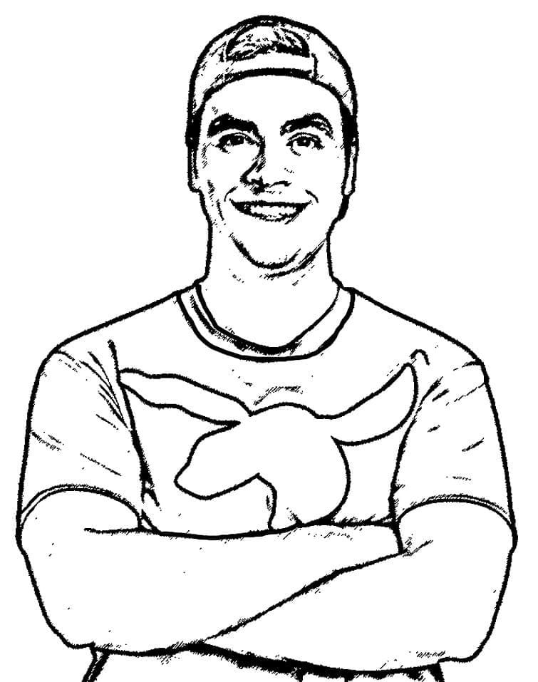 Desenho de Foto do Luccas Neto para Colorir e Pintar