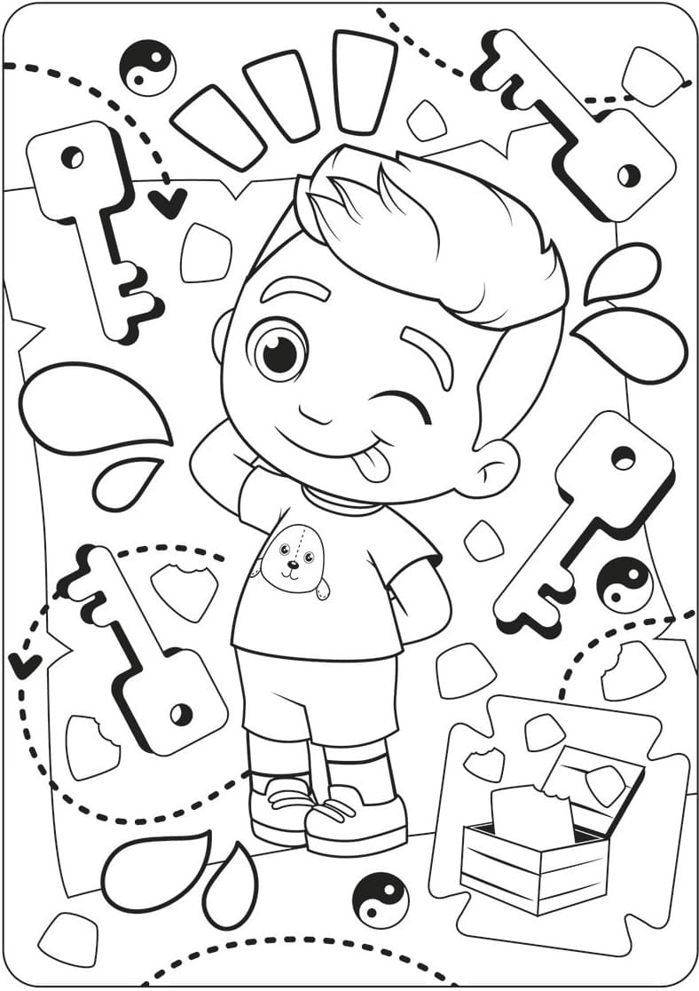 Desenho de Luccas Neto Aventurá da Chave para Colorir e Pintar