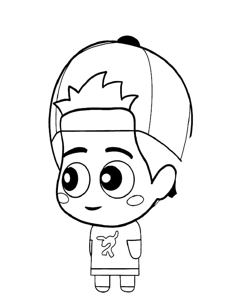 Desenho de Luccas Neto Criança para Colorir e Pintar