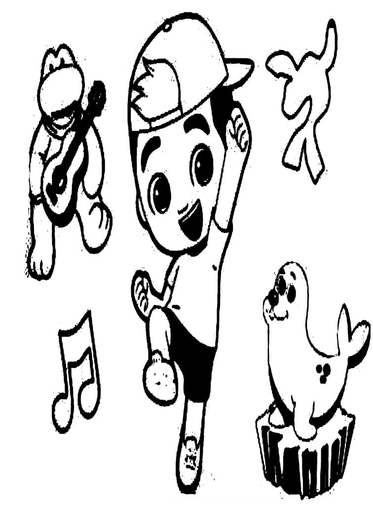 Desenho de Luccas Neto Dançando Feliz para Colorir e Pintar