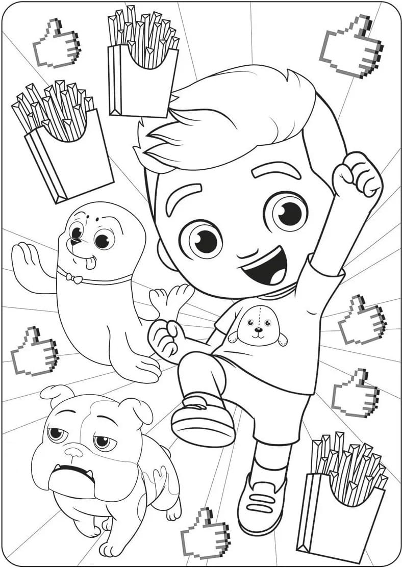 Desenho Pdf de Luccas Neto e Amigos para Colorir e Pintar