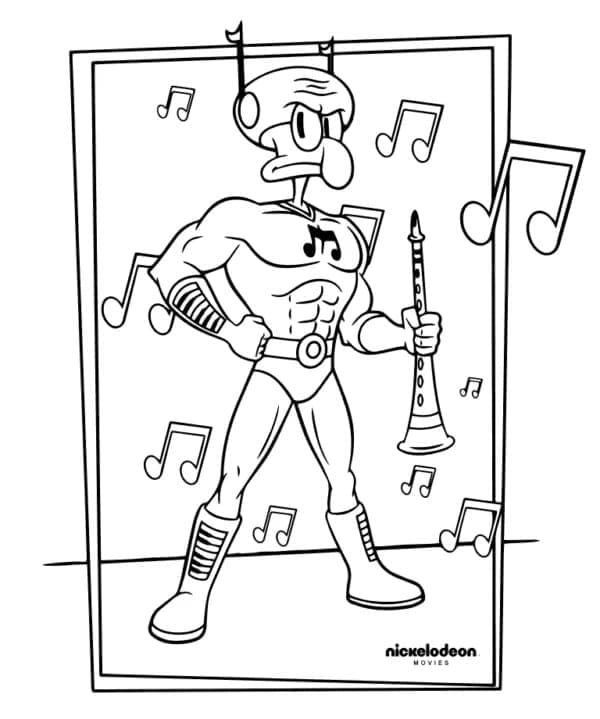 Desenho de Lula Molusco Incrível para Colorir e Pintar