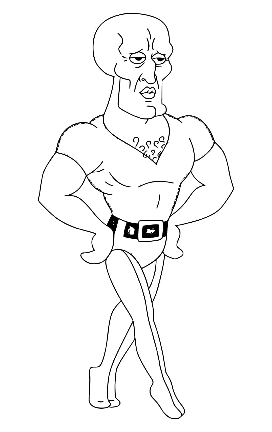 Desenho de Lula Molusco para Colorir e Pintar