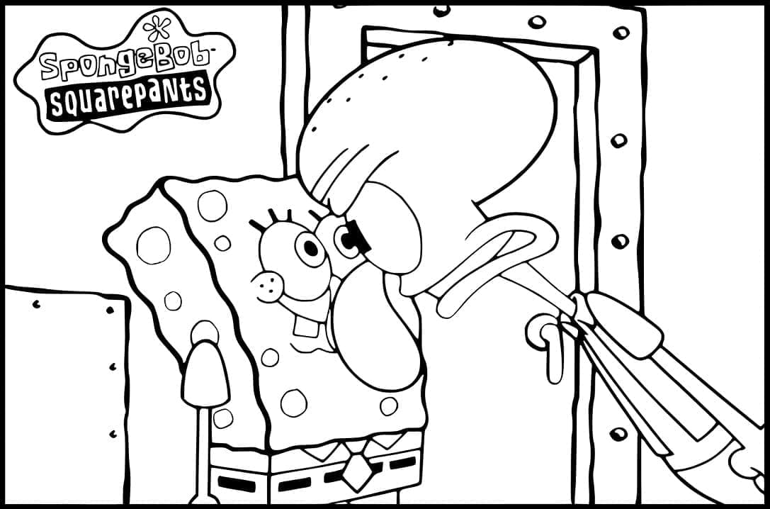 Desenho de Lula Molusco para Crianças para Colorir e Pintar