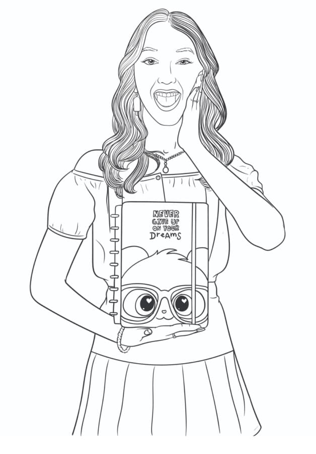 Desenho de Luluca Amigável para Colorir e Pintar