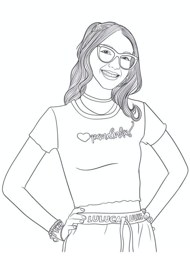 Desenho de Luluca Sorridente para Colorir e Pintar