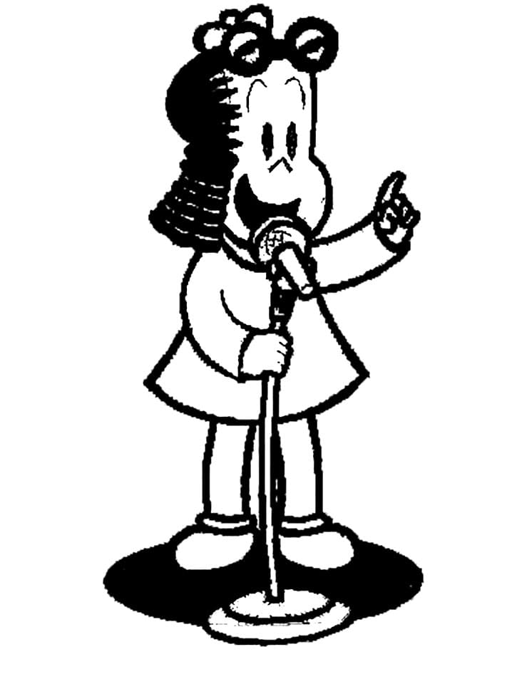 Desenho Luluzinha Cantando para Colorir e Pintar