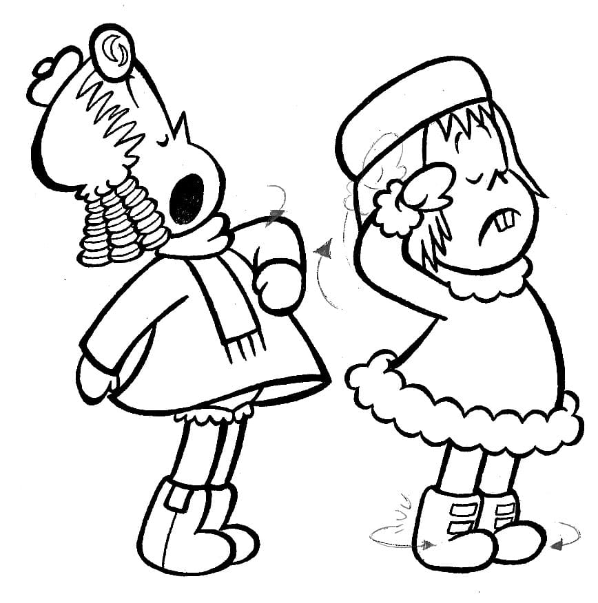 Desenho Luluzinha e Aninhá para Colorir e Pintar