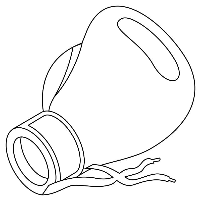 Desenho de Luva de Boxe para Colorir e Pintar