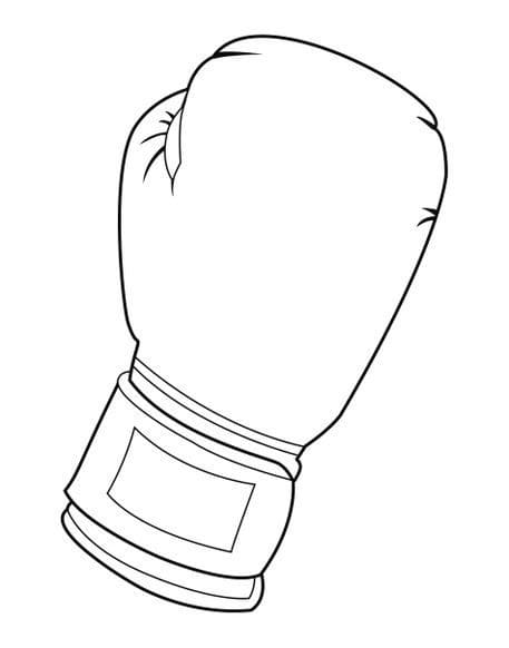 Desenho de uma Luva de Boxe para Colorir e Pintar