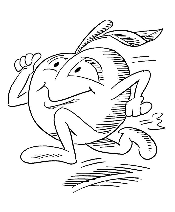 Desenho Imprimivel de Maçã para Pintar