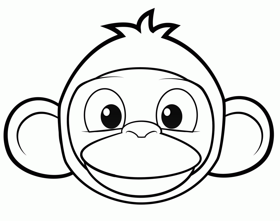 Desenho de Máscara de Macaco para Colorir Pdf e Pintar