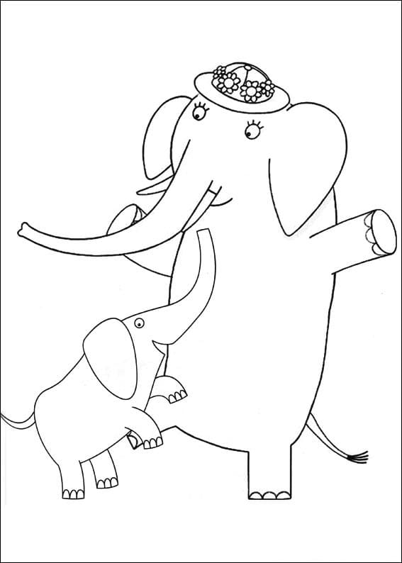 Desenho Max e Mãe Mirabelle para Colorir e Pintar