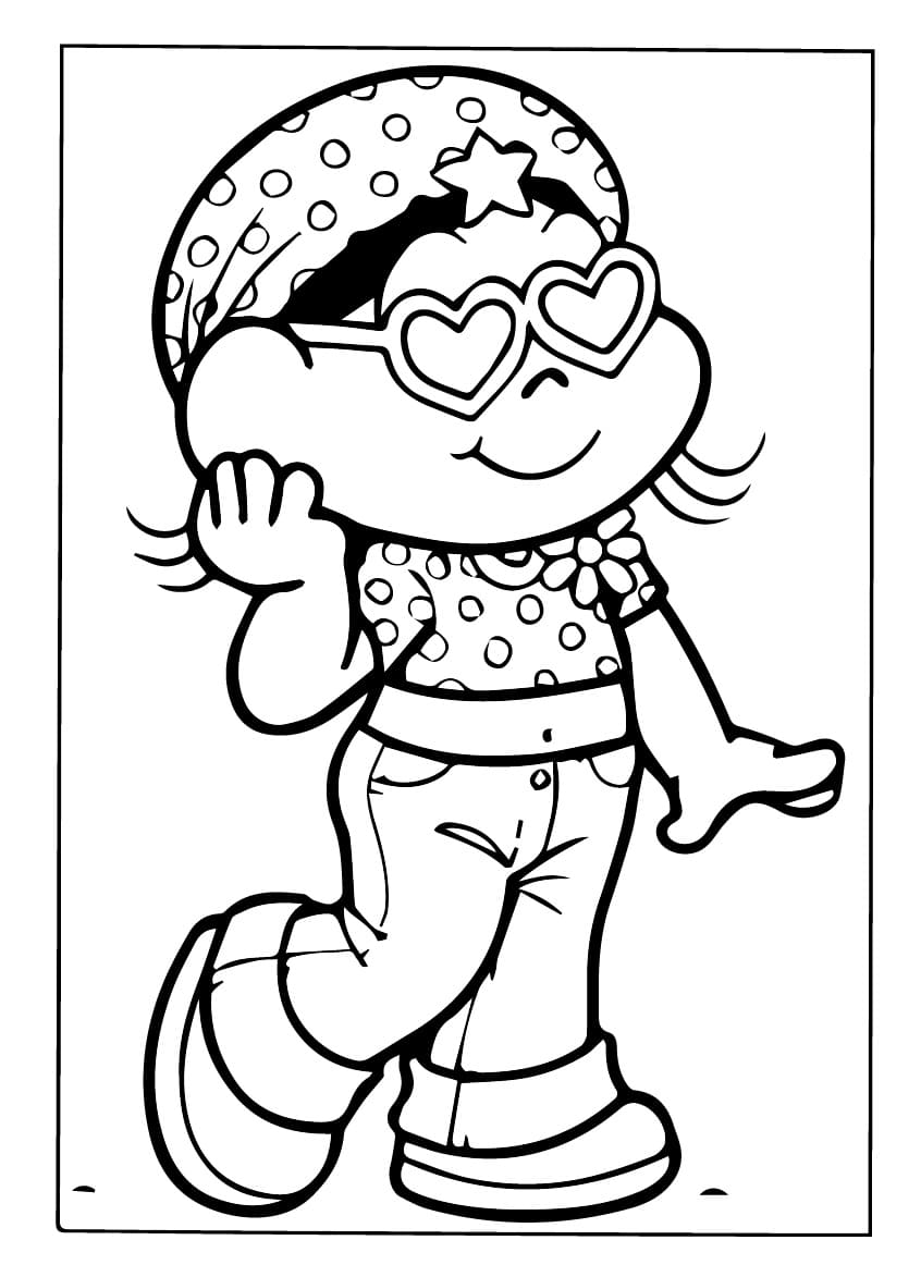 Desenho de Bela Magali para Colorir e Pintar