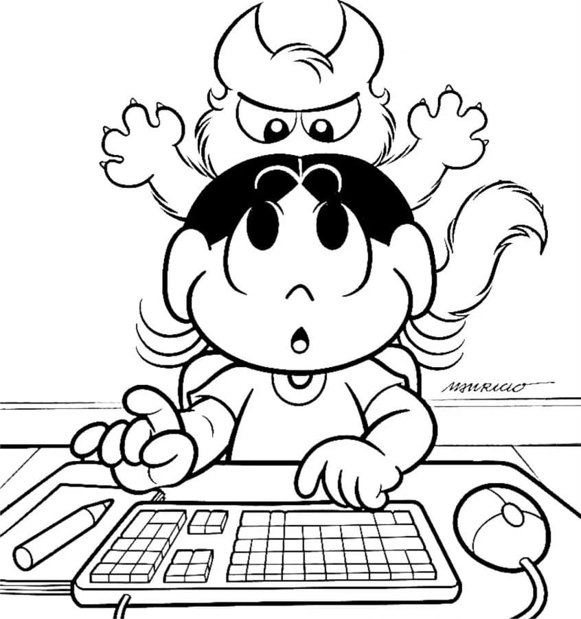 Desenho de Imagem de Magali para Colorir e Pintar