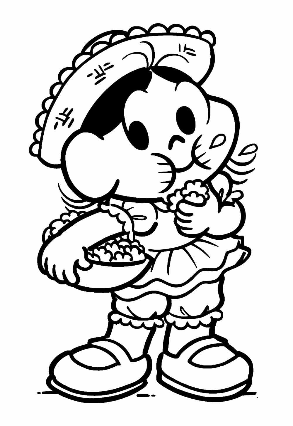 Desenho de Linda Magali para Colorir e Pintar