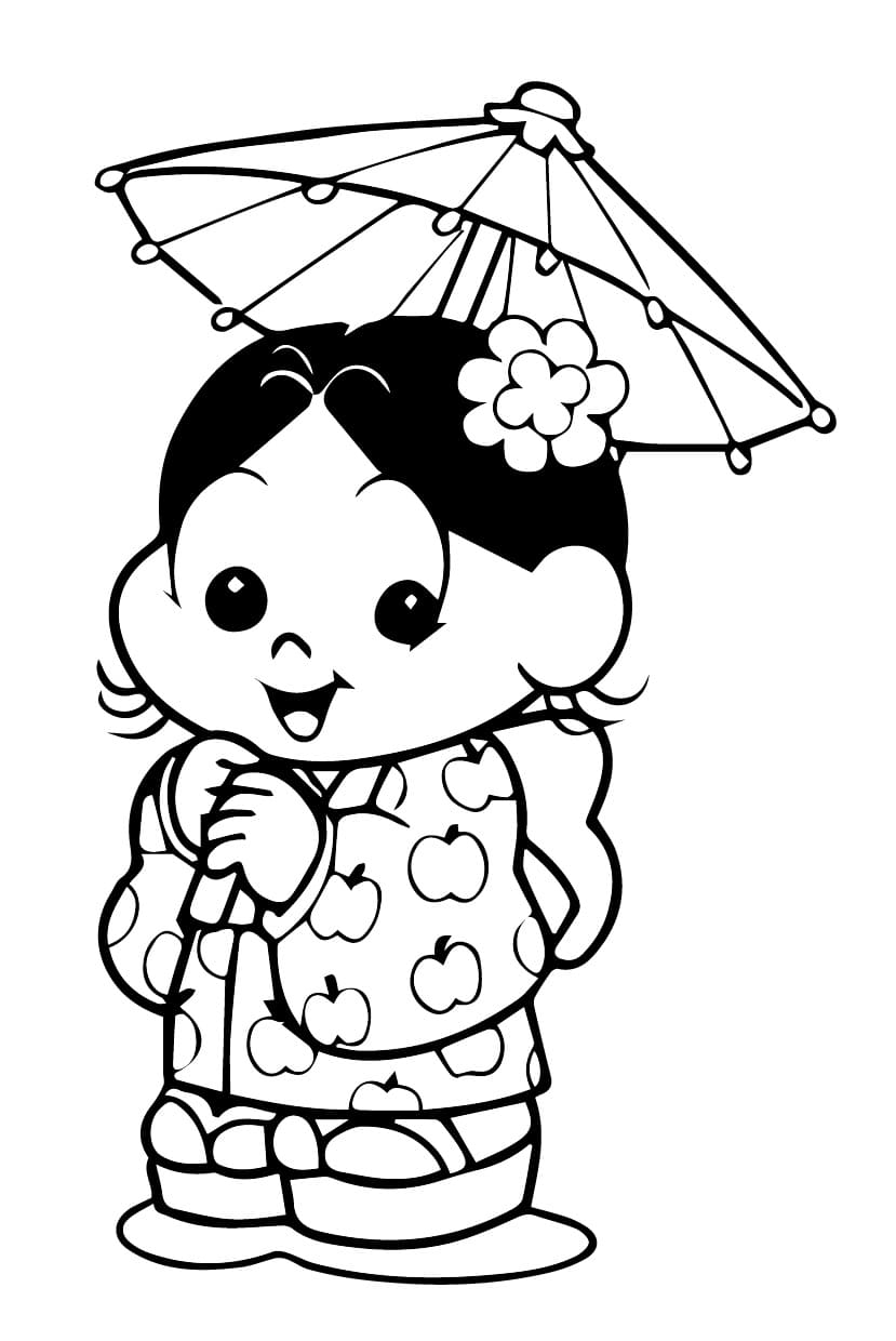 Desenho de Magali Alegre para Colorir e Pintar