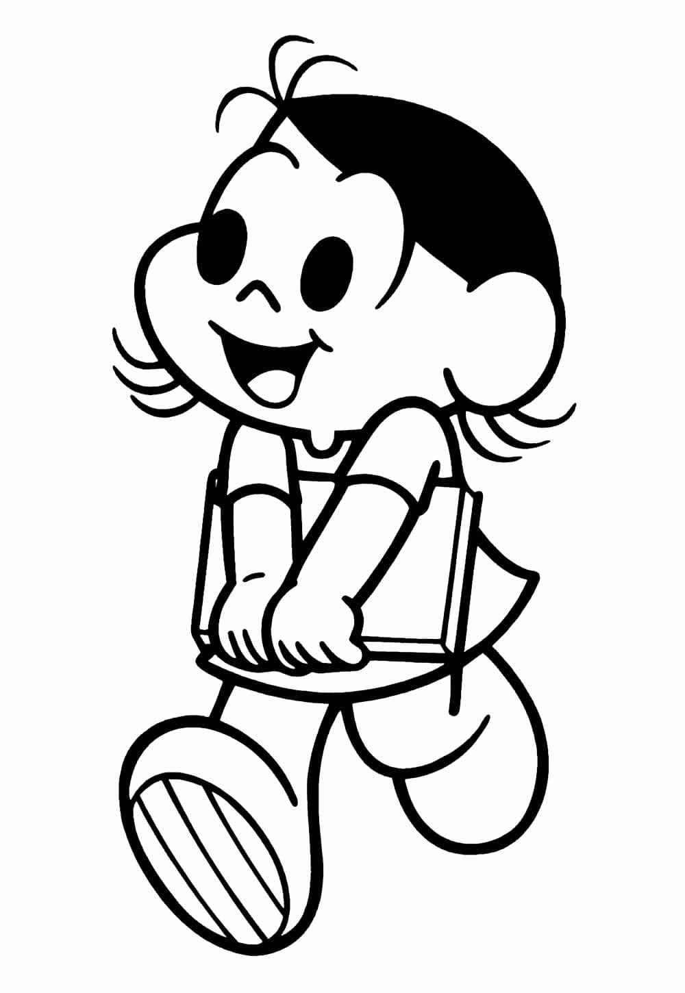 Desenho de Magali Feliz para Colorir e Pintar