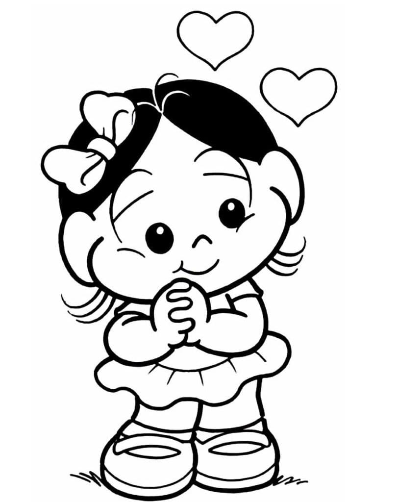 Desenho de Magali Muito Fofa para Colorir e Pintar