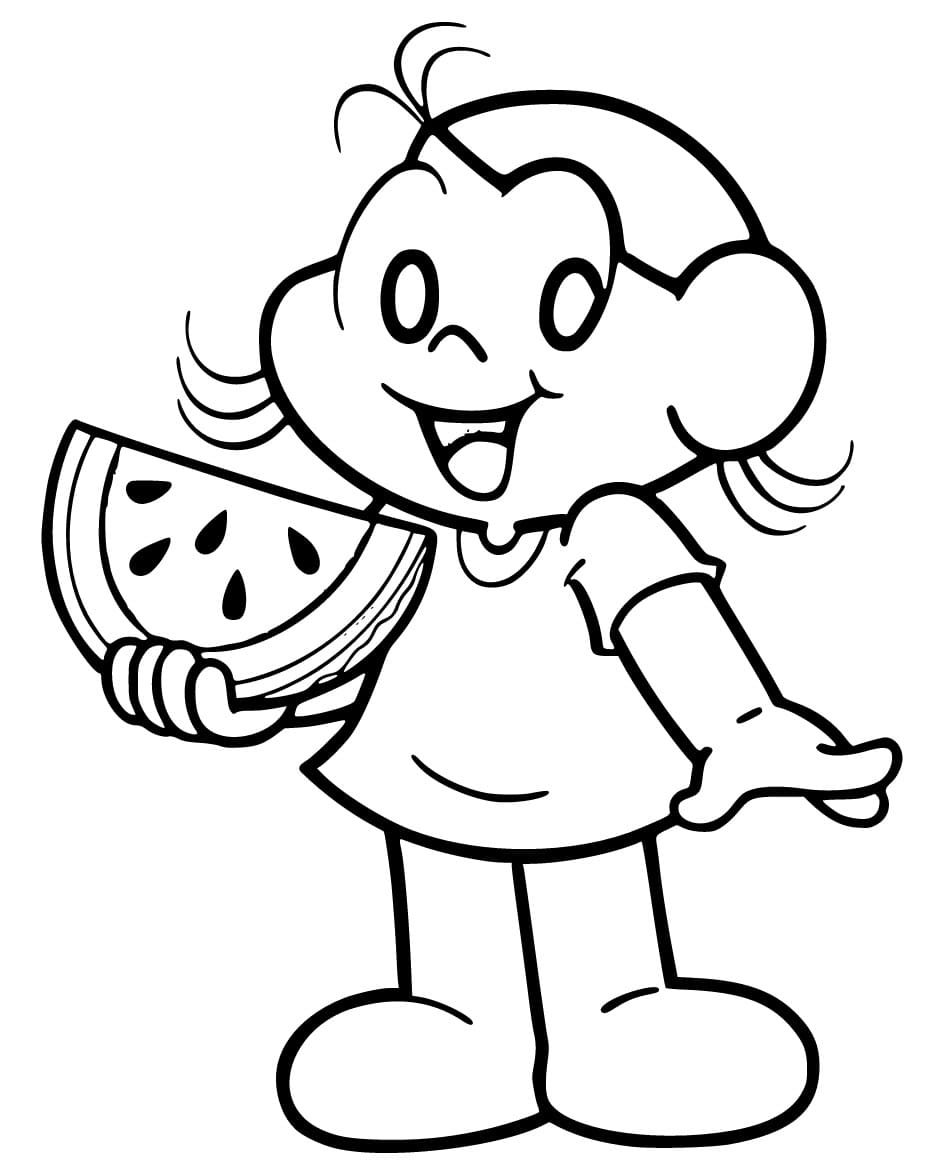 Desenho de Magali para Crianças para Colorir e Pintar