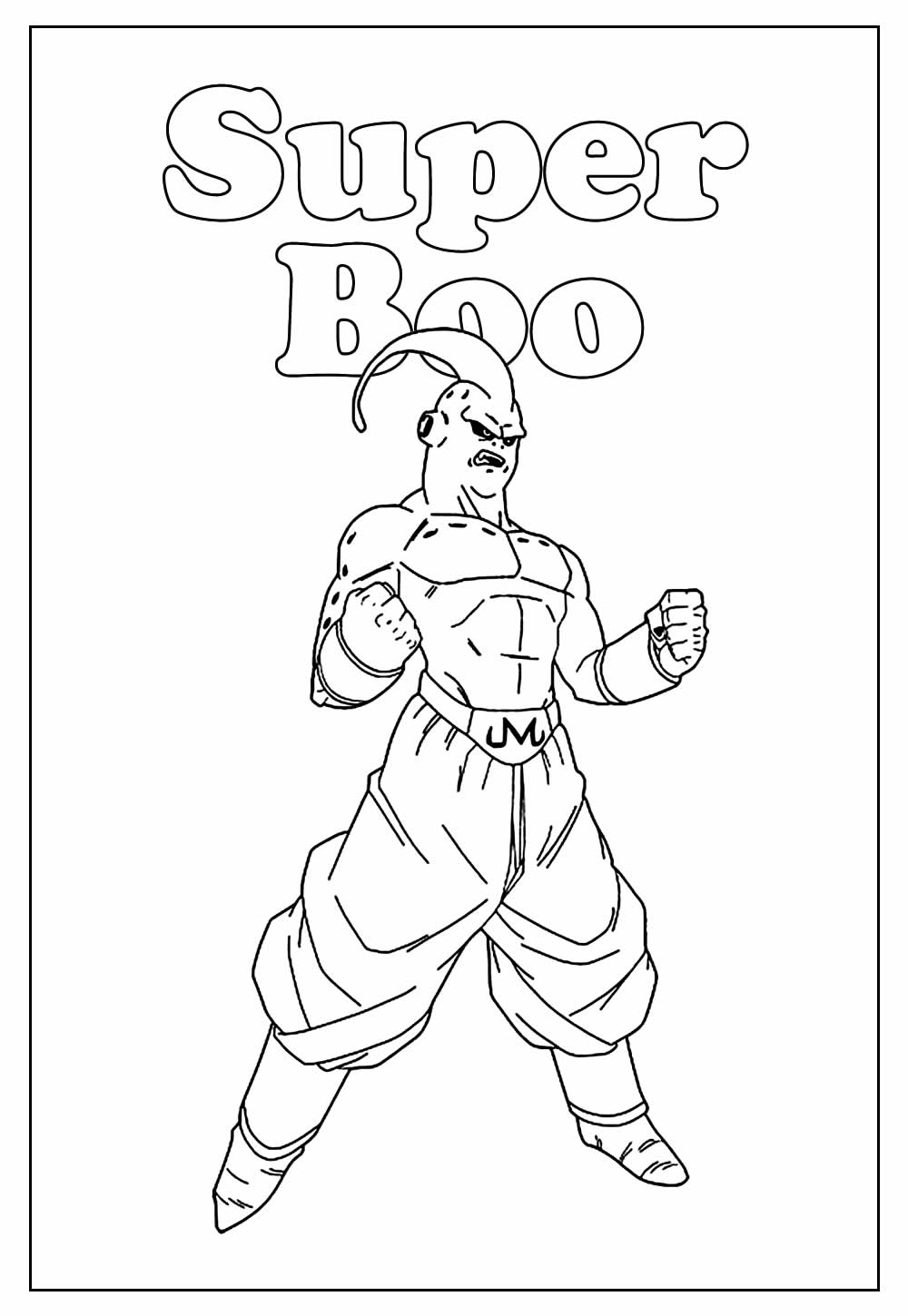 Desenho de Majin Boo Dragon Ball para Colorir Download e Pintar