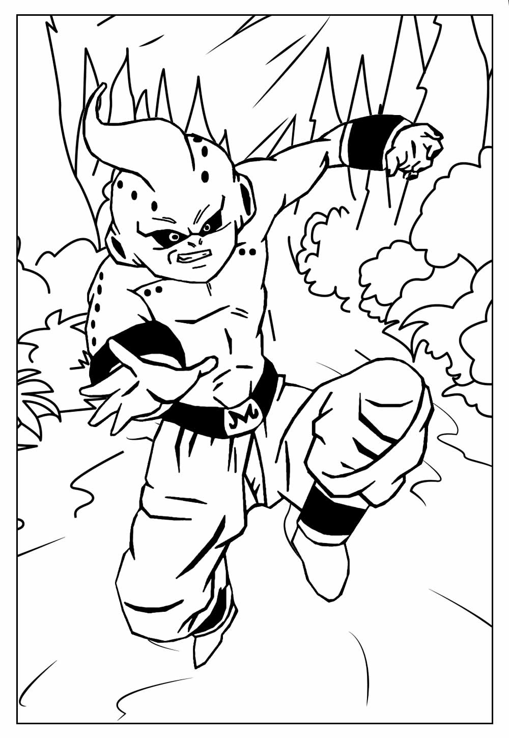 Desenho de Majin Boo Dragon Ball para Colorir Online Download e Pintar