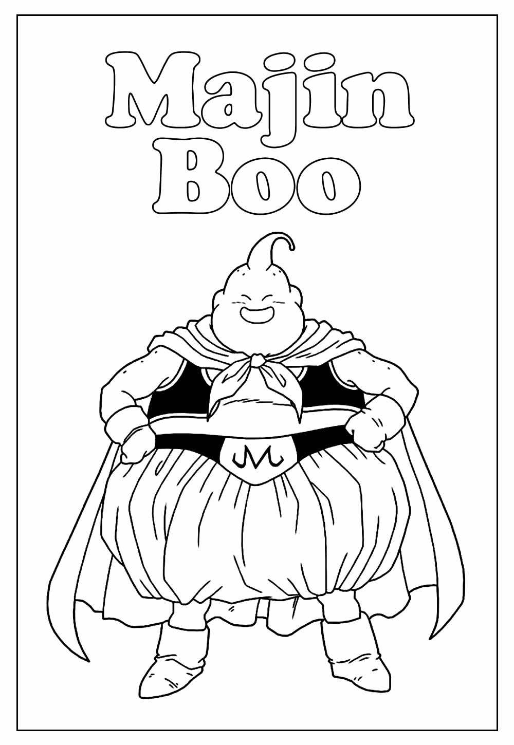 Desenho de Majin Boo para Colorir Baixar e Pintar