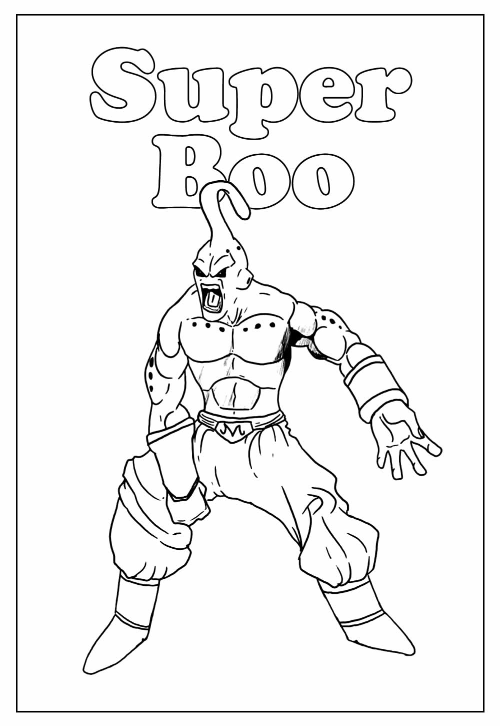 Desenho de Majin Boo para Colorir Divertido e Pintar
