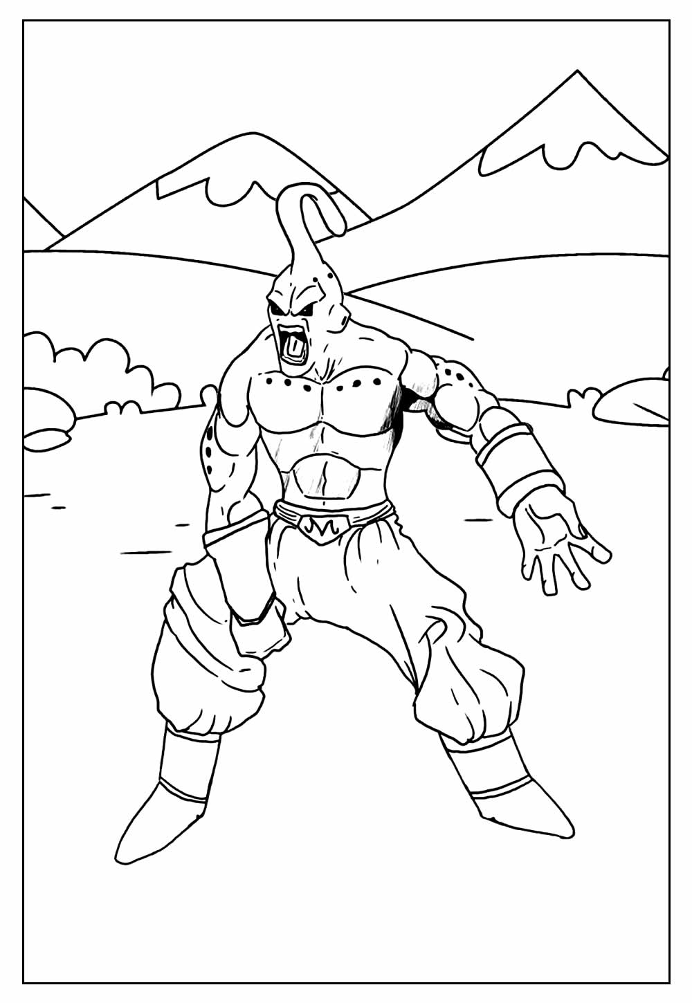 Desenho de Majin Boo para Colorir Download Pdf e Pintar