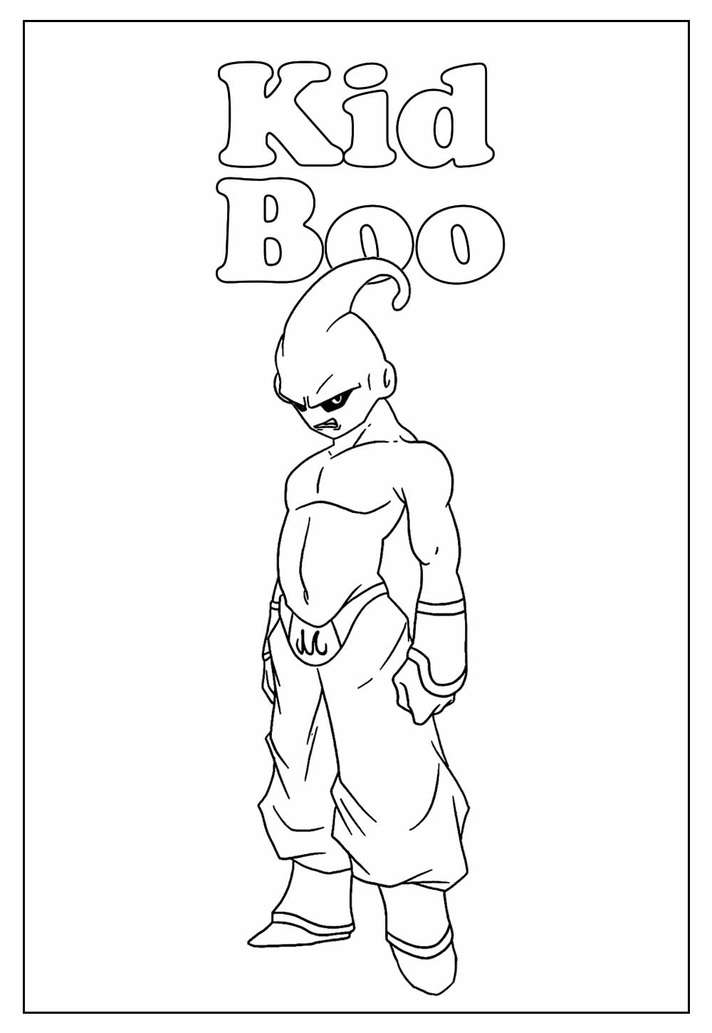 Desenho de Majin Boo para Colorir e Pintar