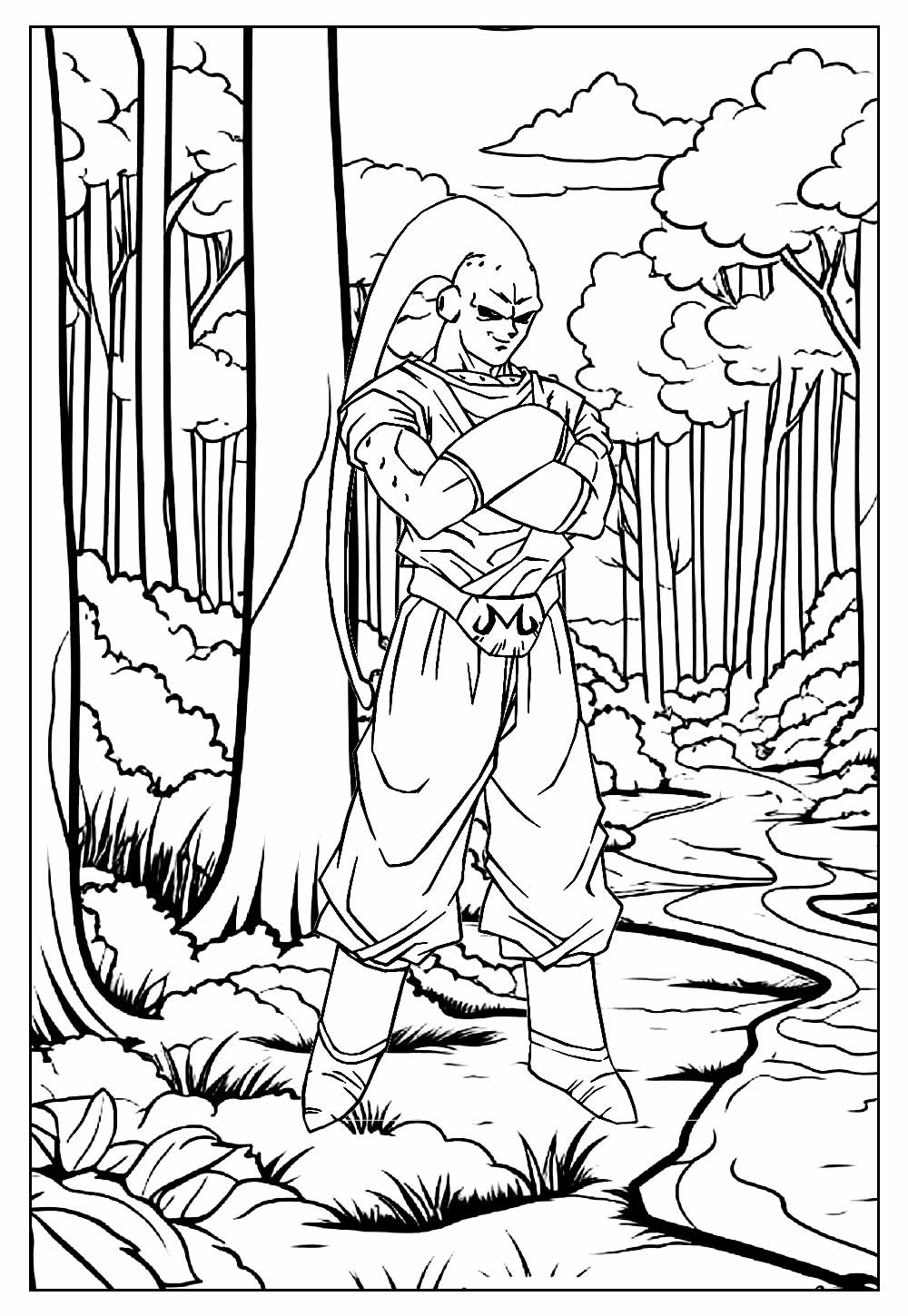 Desenho de Majin Boo para Colorir Lápis de Cor e Pintar