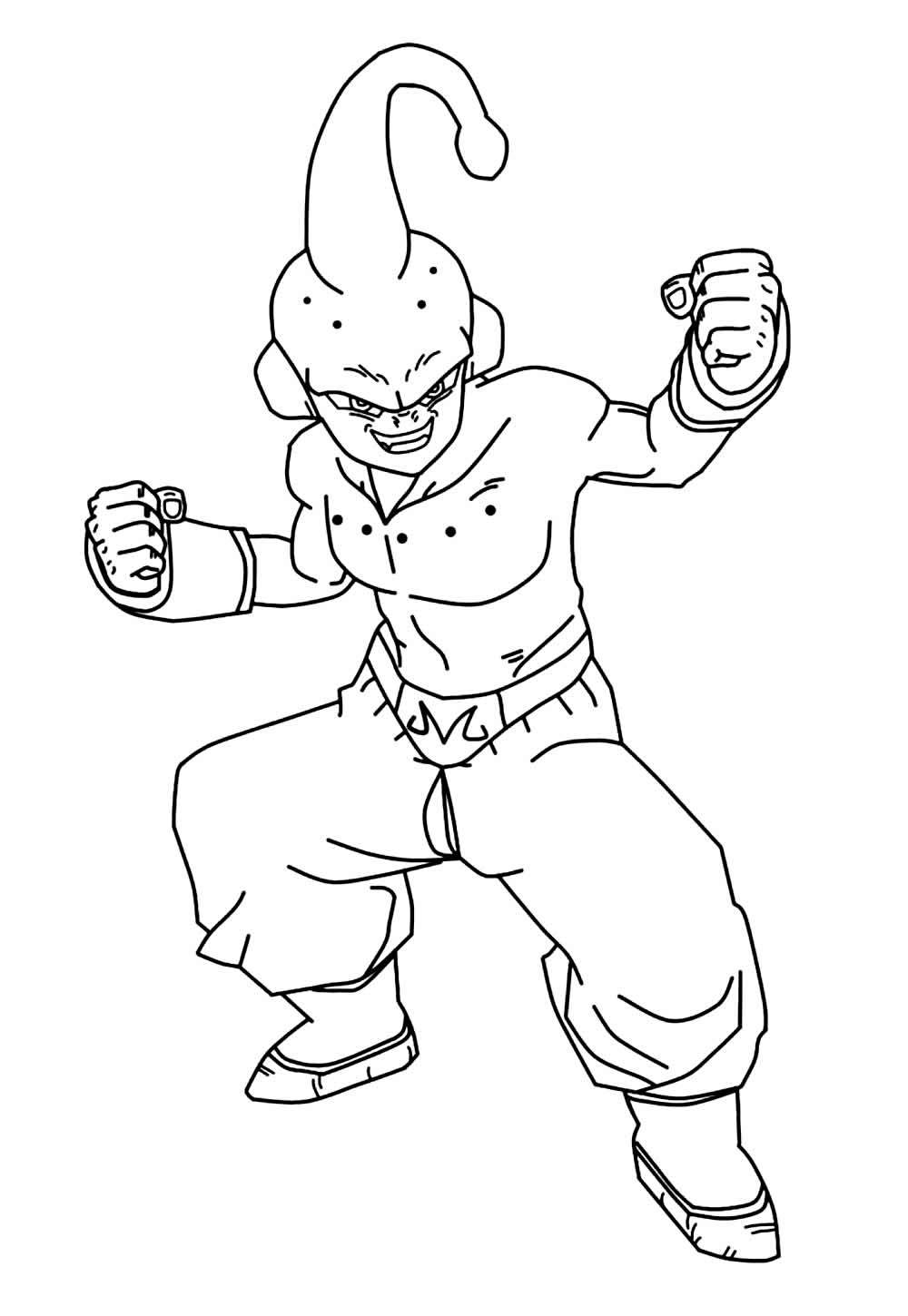Desenho de Majin Boo para Colorir para Crianças e Pintar