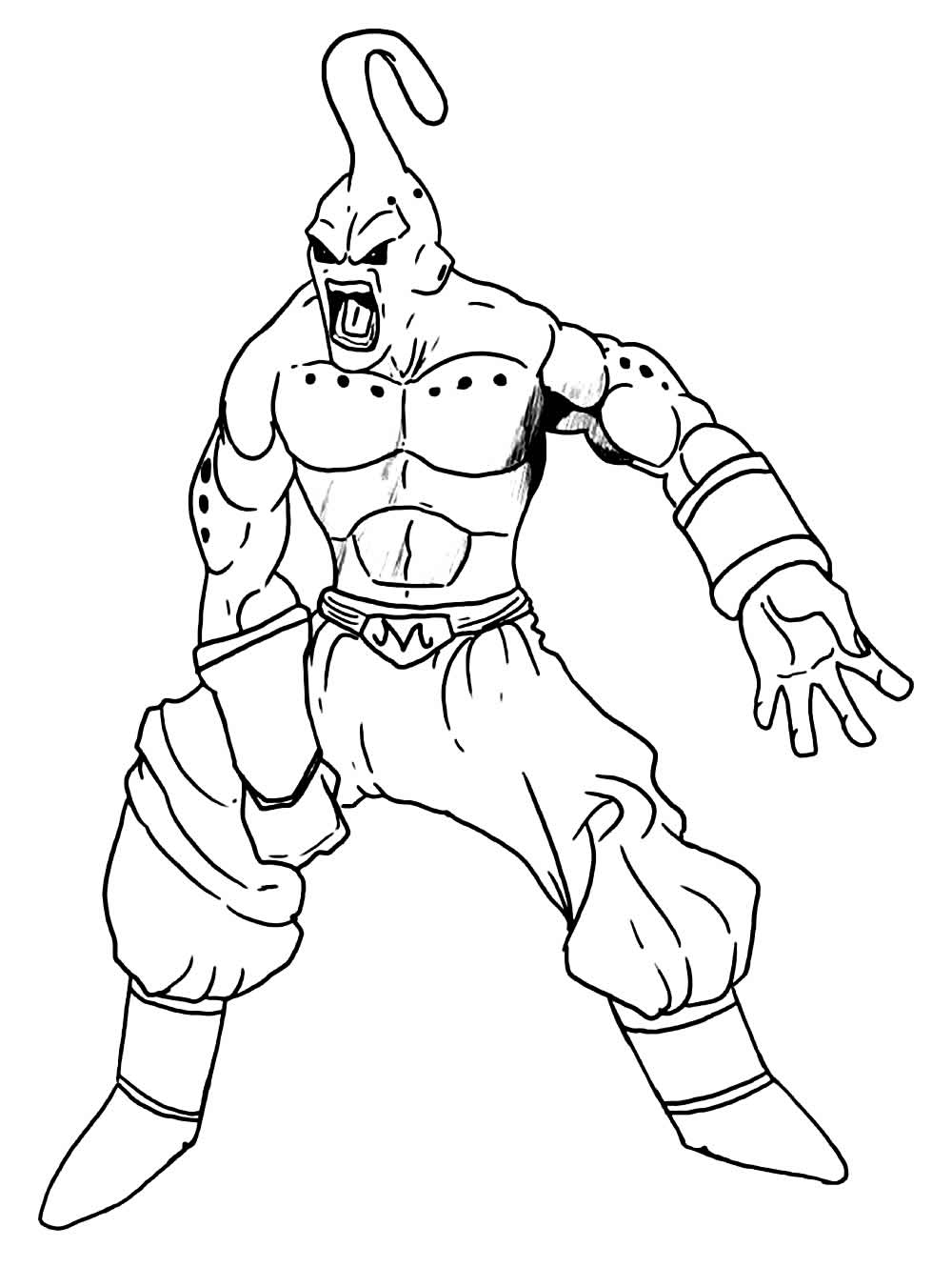 Desenho de Majin Boo para Imprimir e Colorir e Pintar