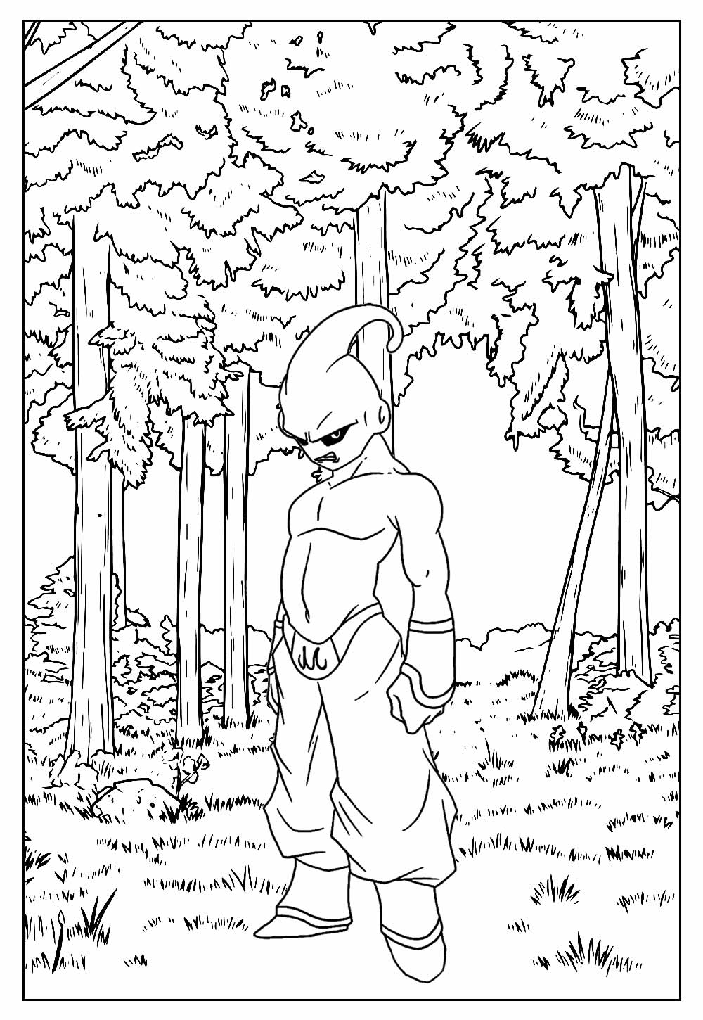 Desenho de Majin Boo para Imprimir Pdf e Pintar